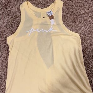 PINK Victoria’s Secret pale yellow tank top!